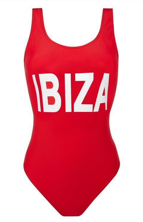 Primark red swimsuit clearance