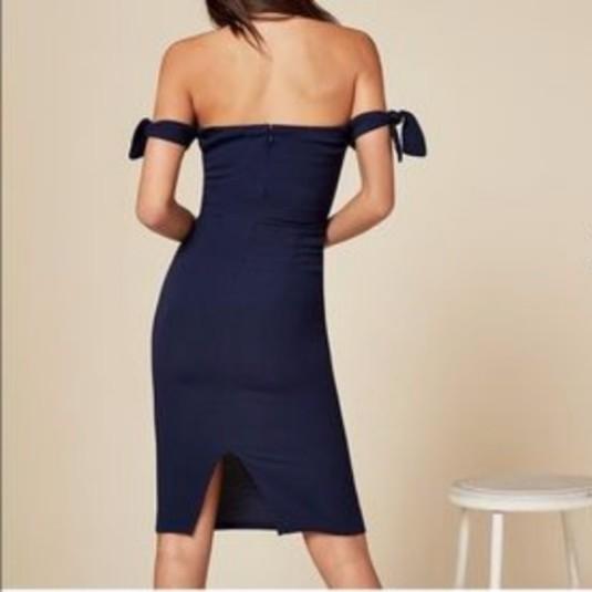 Reformation Marla Dress in Navy
