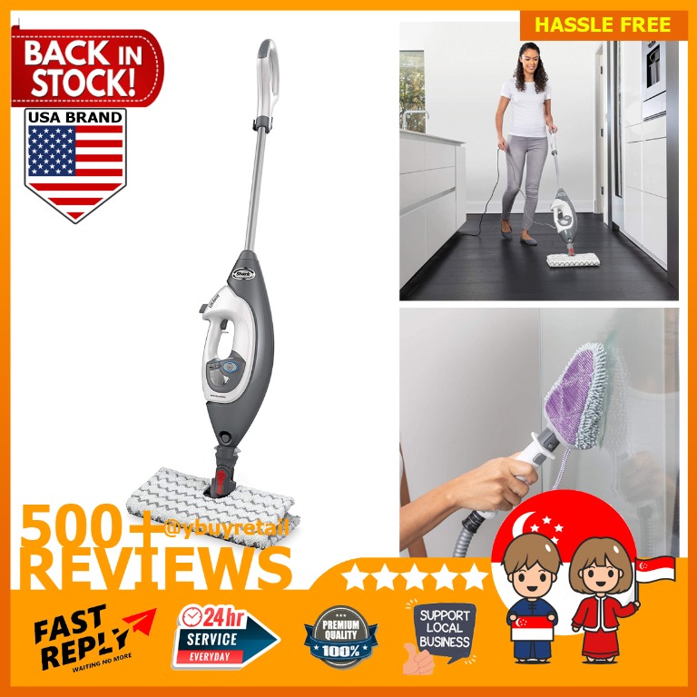 Shark Cleaner Steam Mop, 1050 W, Grey & White Multipurpose Heavy Duty Steamer for Floors, Cars