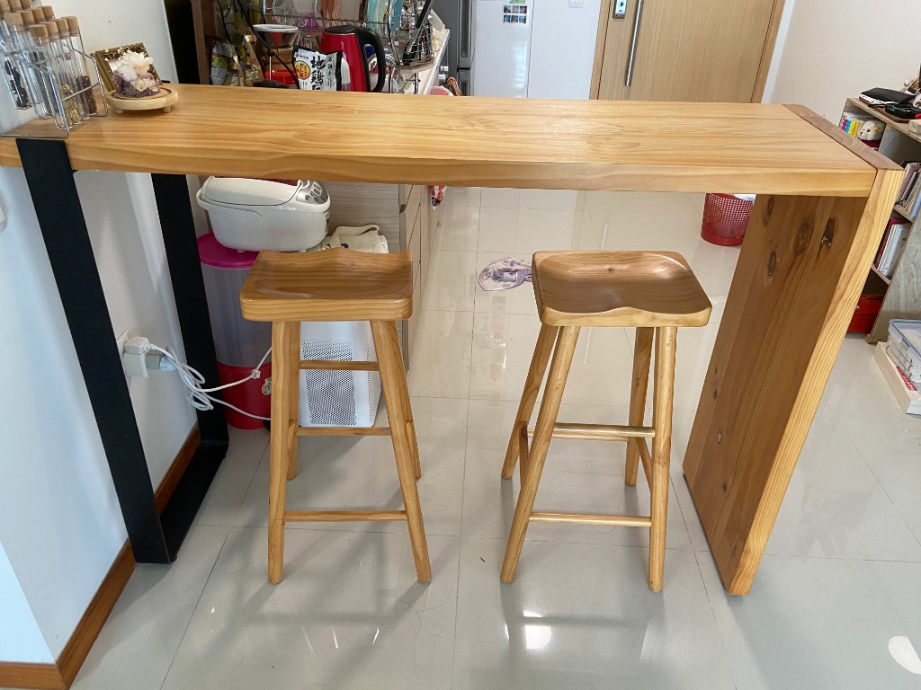 Solid wood deals bar table