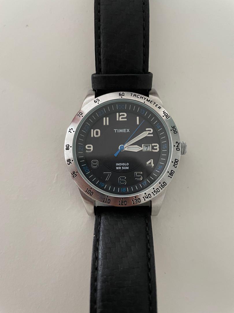 Timex Indiglo Tachymeter Fixed Bezel Watch