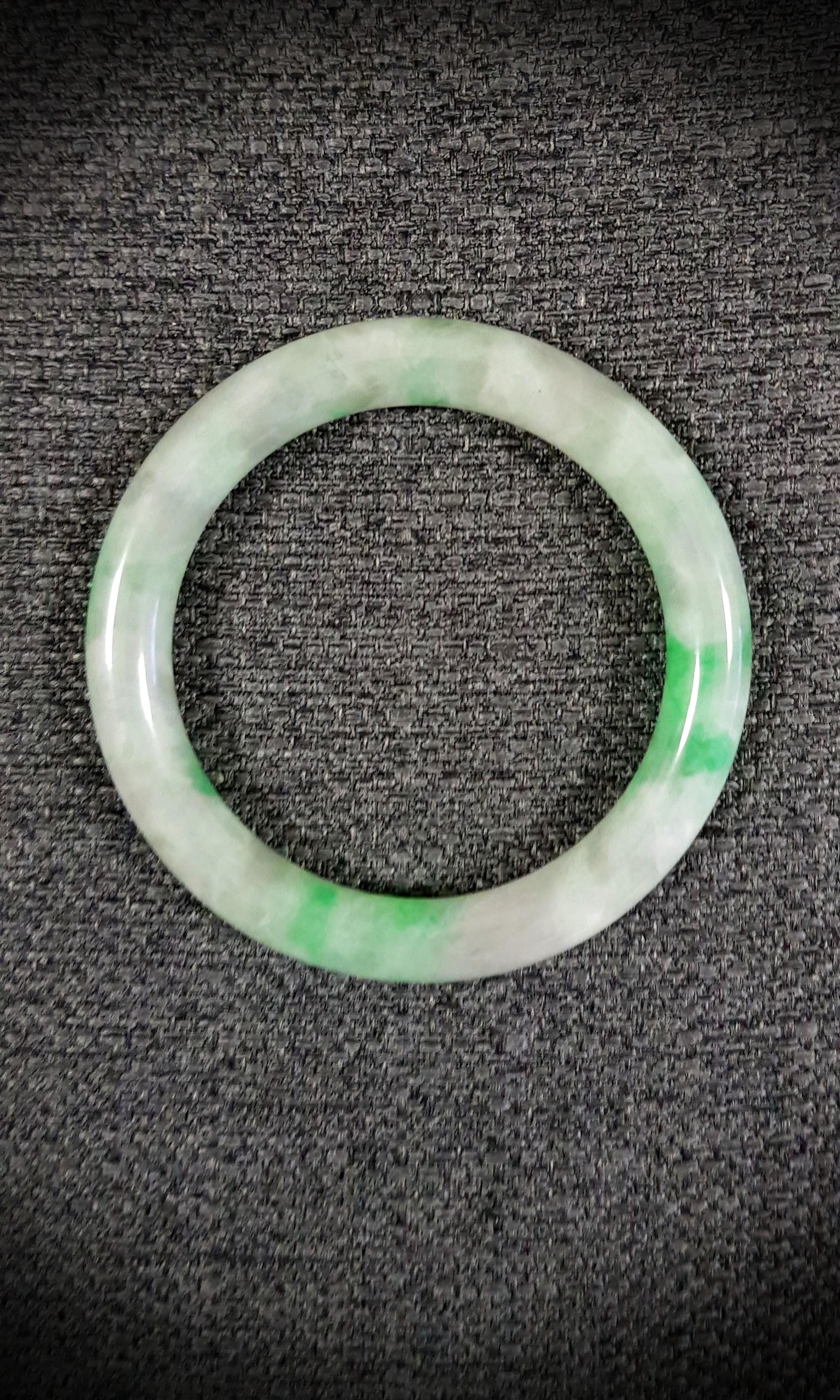 Type A Natural Fei Cui Jade Bangle Women S Fashion Jewelry Organisers Precious Stones On Carousell