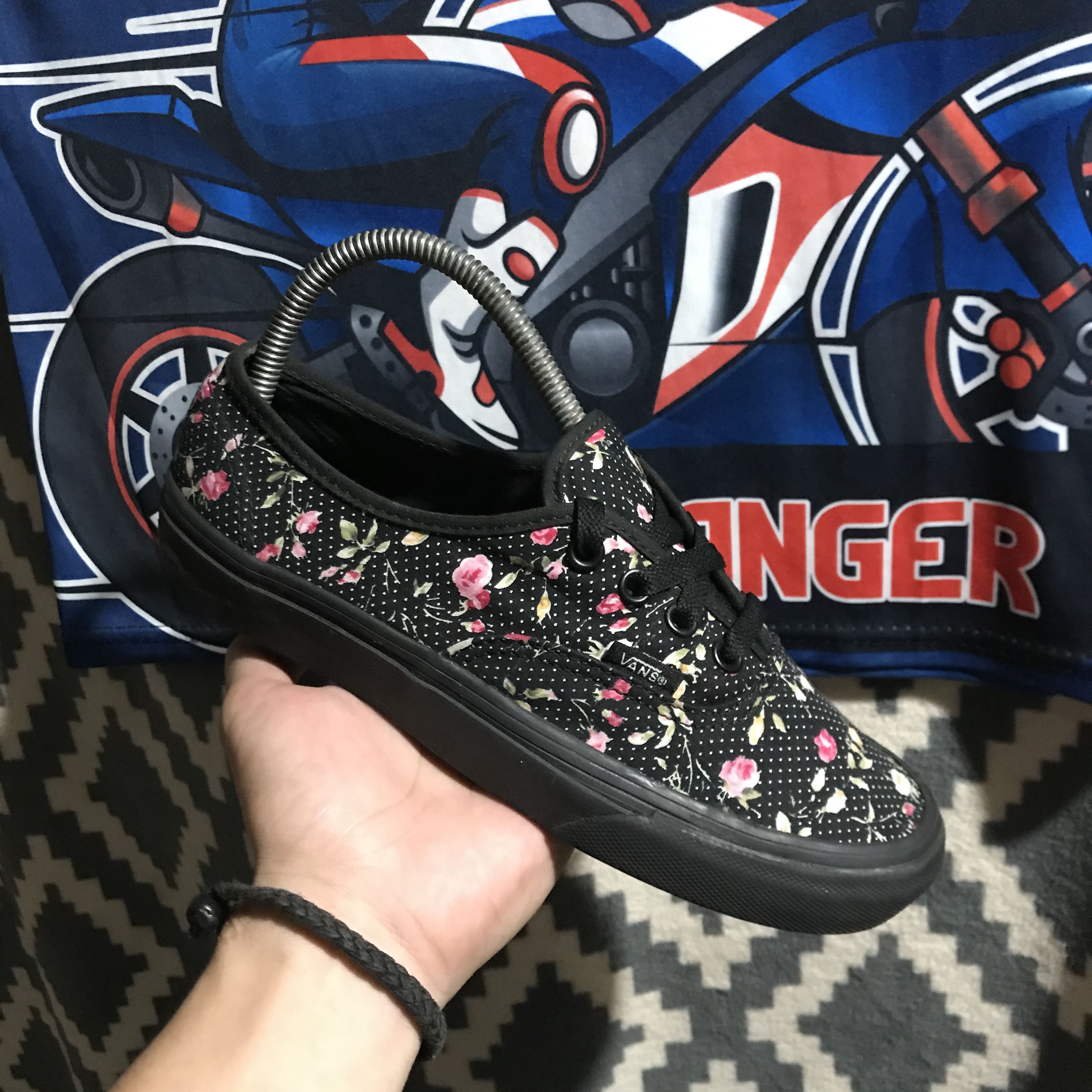 Vans authentic top floral black