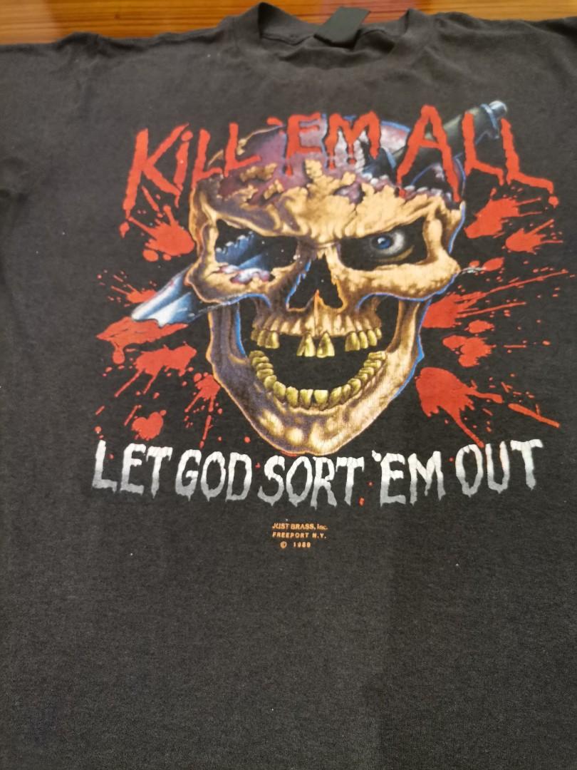 1989 Just Brass Kill Em All T Shirt Vintage 80s 3D, American Archive