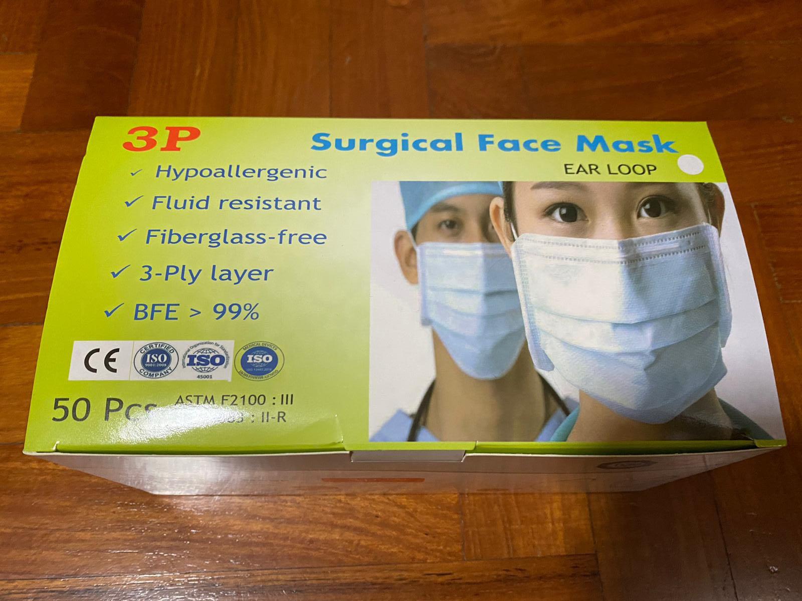 3P Surgical Face Masks (Made in SG), Health & Nutrition, Face Masks