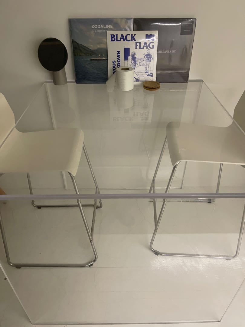 Acrylic Table Ikea Stools Furniture Home Living Furniture