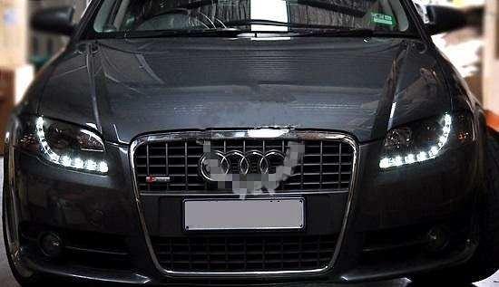 Audi A4 B7 Projector Headlights with LED DRLs Auto Accessories on
