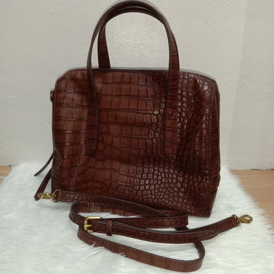Fossil crocodile bag sale