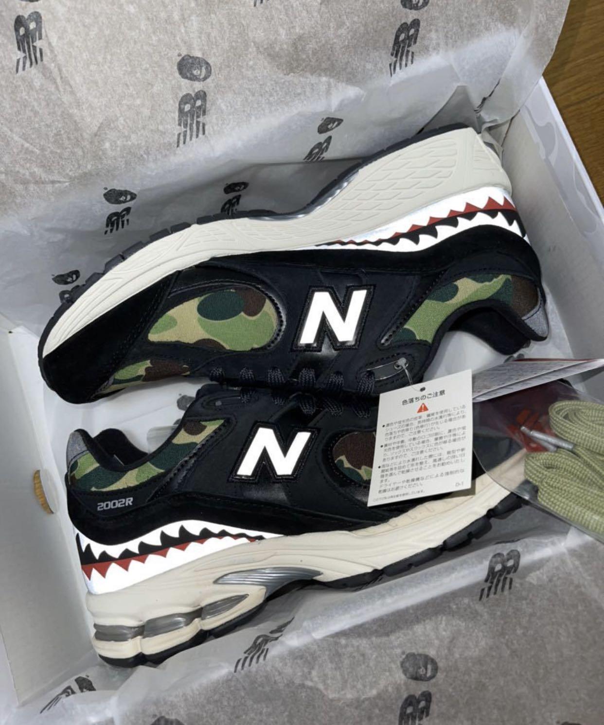 BAPE X NEW BALANCE 2002R BLACK, Men's 