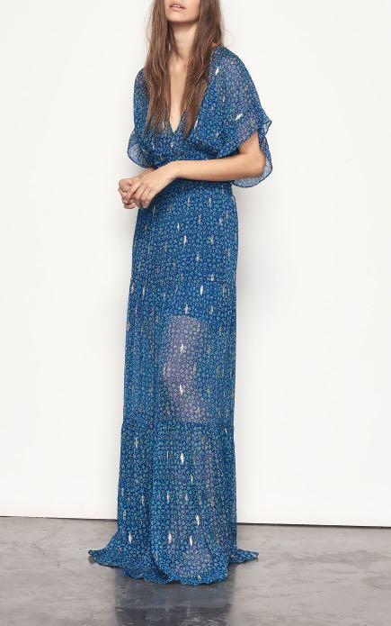 Ba Sh Mela silk maxi dress size 36