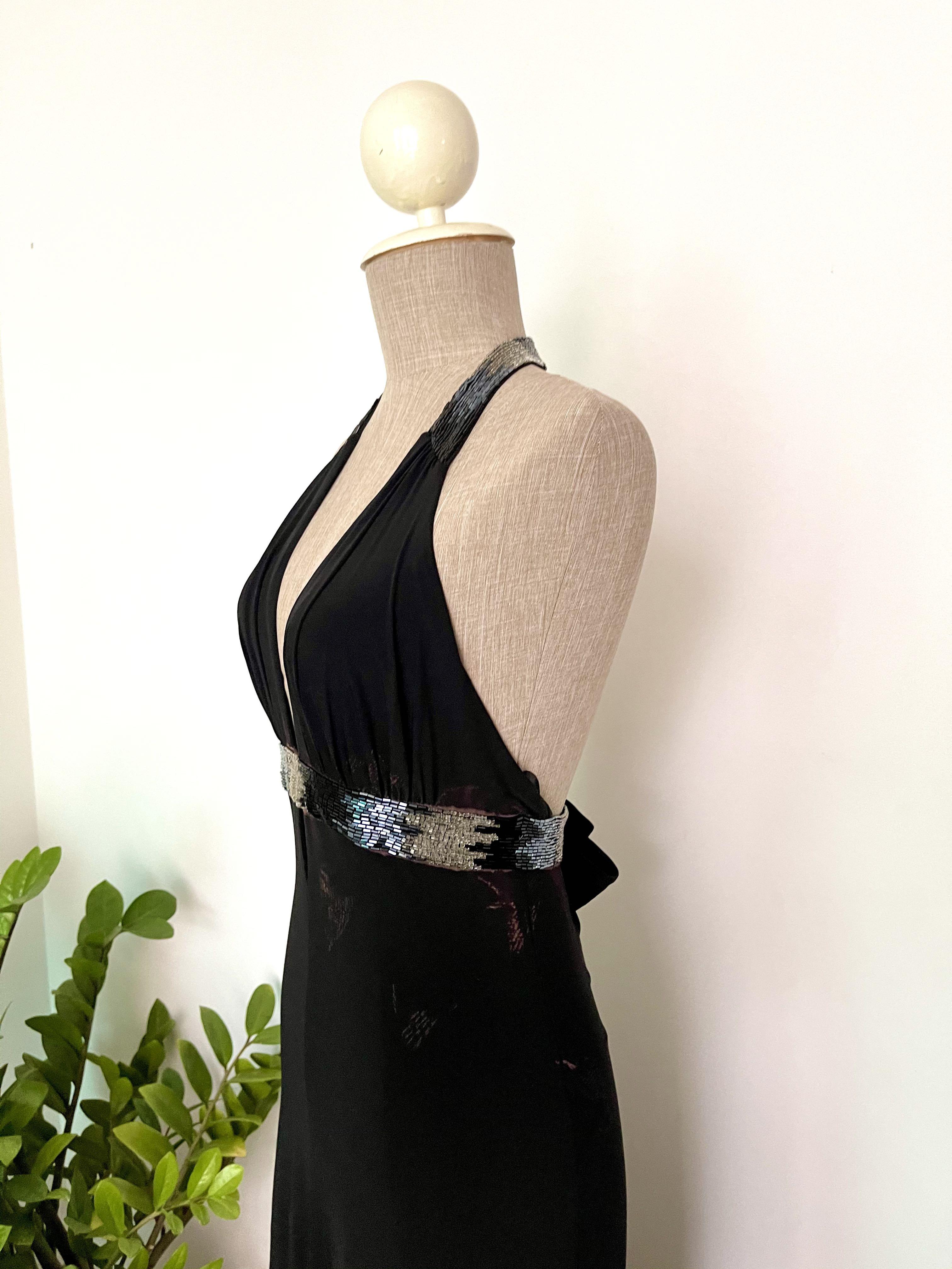 Bcbg black sales halter dress