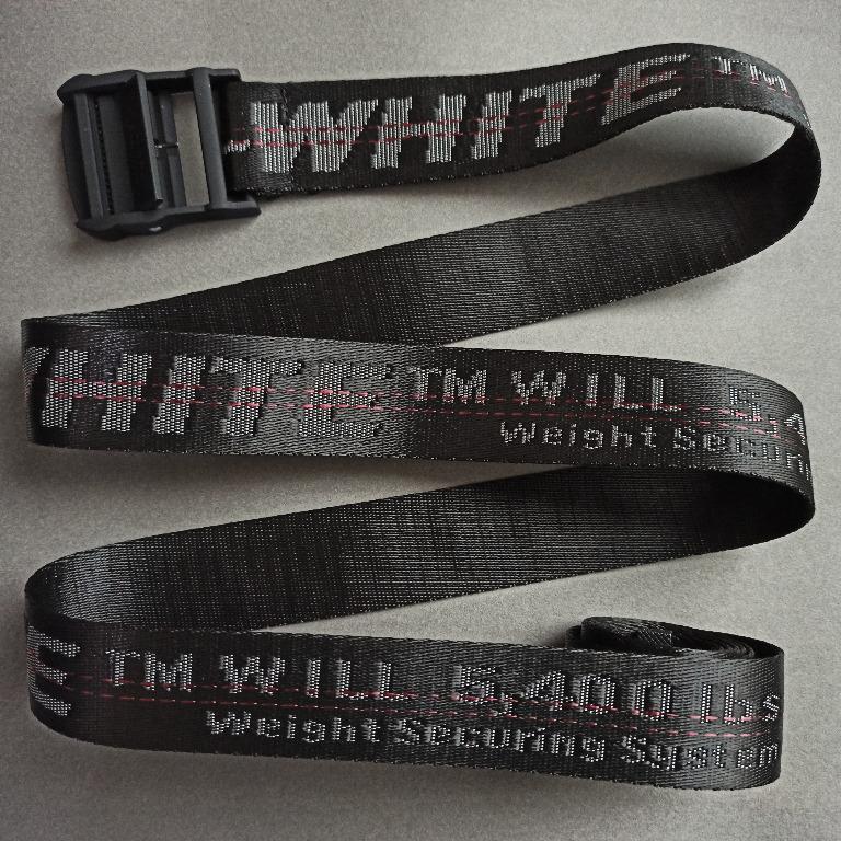 Black Off White Industrial Belt