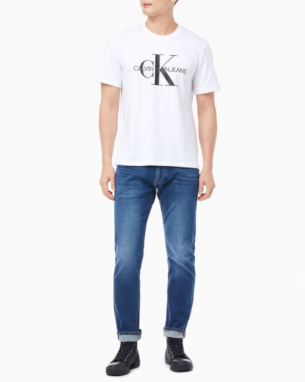 calvin klein monogram logo t shirt
