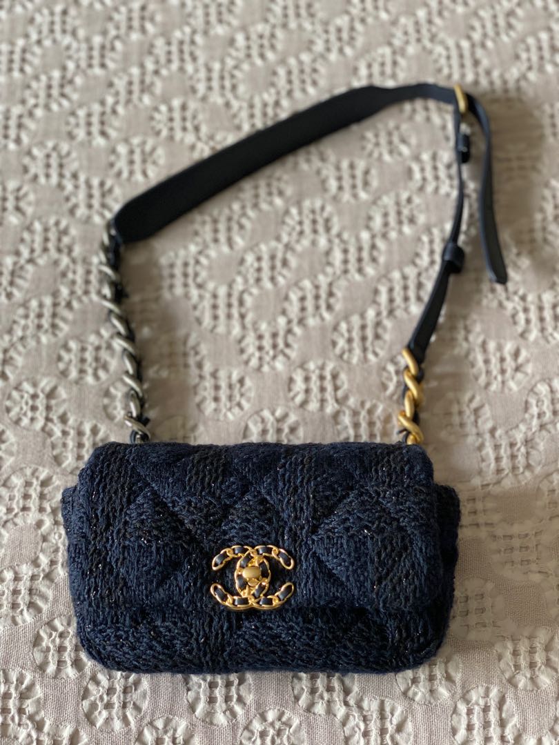 Chanel 19 tweed belt bag Carousell