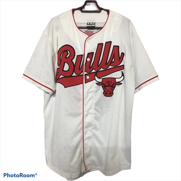chicago bulls baseball jersey white