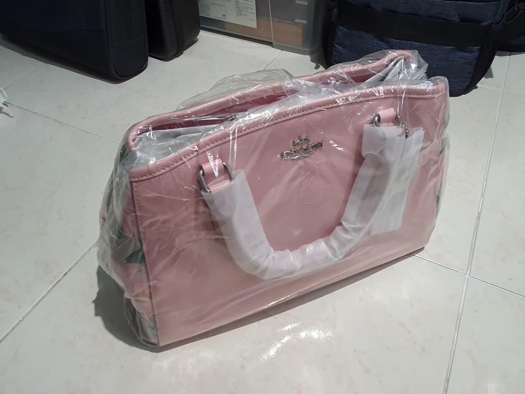 Coach Small Margot Carryall Camo Rose Floral Print Pink Women s Fashion Bags Wallets Cross body Bags on Carousell
