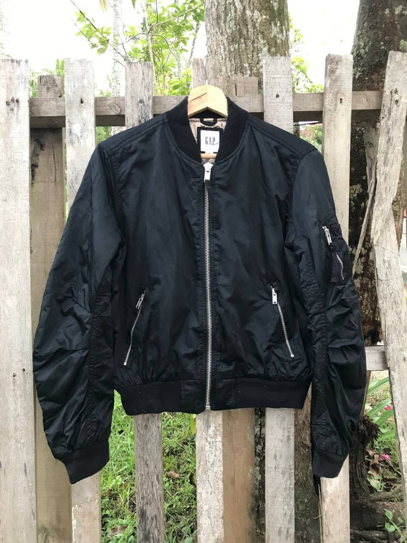 Gap black bomber jacket sale