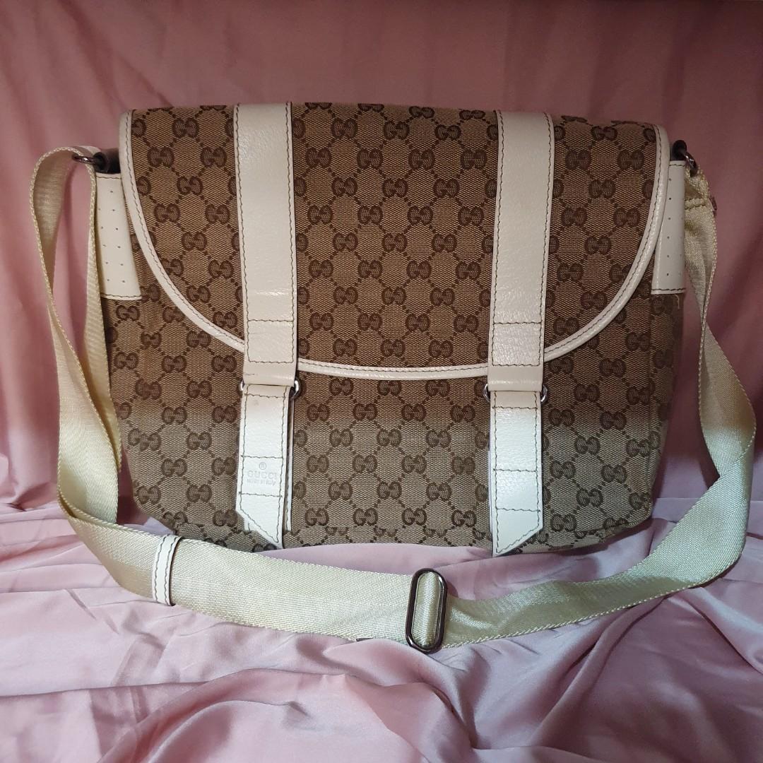 Gucci GG Canvas Sling Bag, Luxury, Bags & Wallets on Carousell