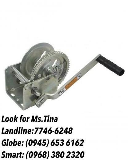Hand winch w/o steel rope (Category: Construction Tools & Equipment) located in Manila. Submitted by tina.sales (Listing ID 1090252303, Image 1). Description: Hand winch w/o steel rope Model;1000lbs cap. Price;1,477 BOSI TOOLS Product For other product inquiries pls contact us. Globe: 0 9 4 5 6 5 3 6 1 6 2 Smart: 0 9 6 8 3 8 0 2 3 2 0 Landline: 8 5 5 7 6 6 1.