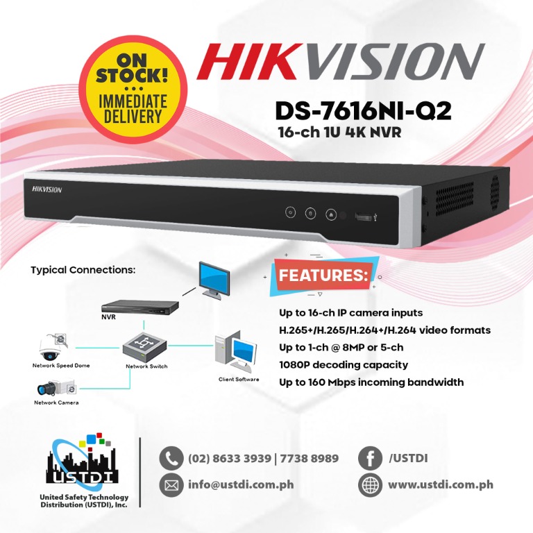 Hikvision Nvr 16 Ch 1u 4k Nvr Furniture Home Living Security Locks Security Systems Cctv Cameras On Carousell