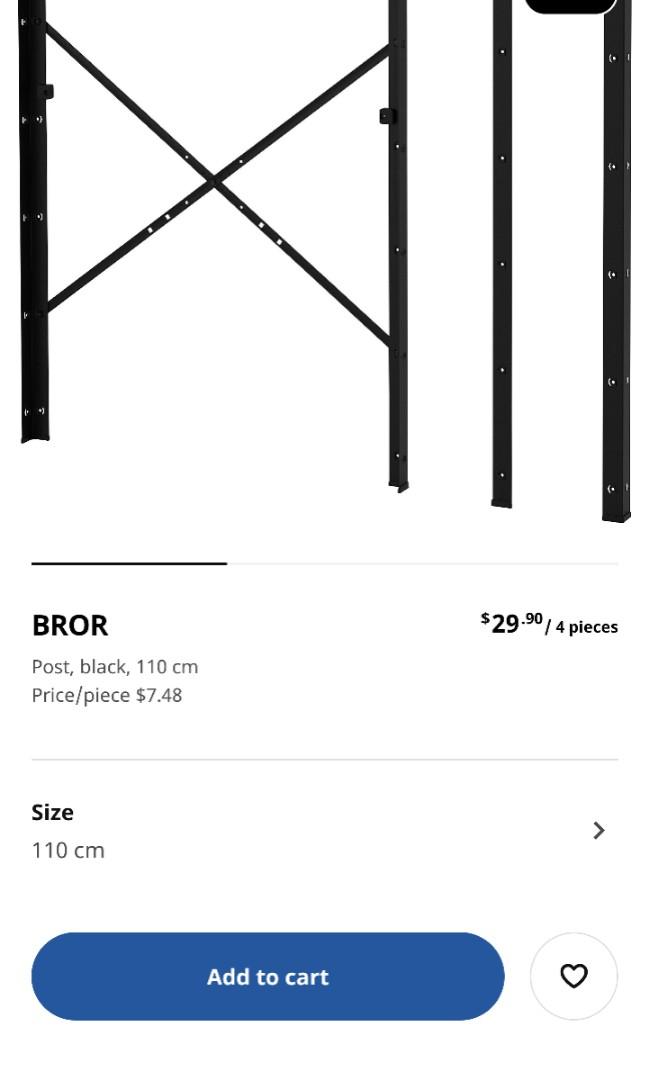 IKEA BROR storage unit 1 section/ 2 shelves, Furniture & Home Living