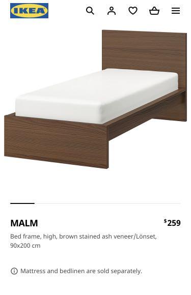 ikea single bed furniture home living furniture bed frames mattresses on carousell