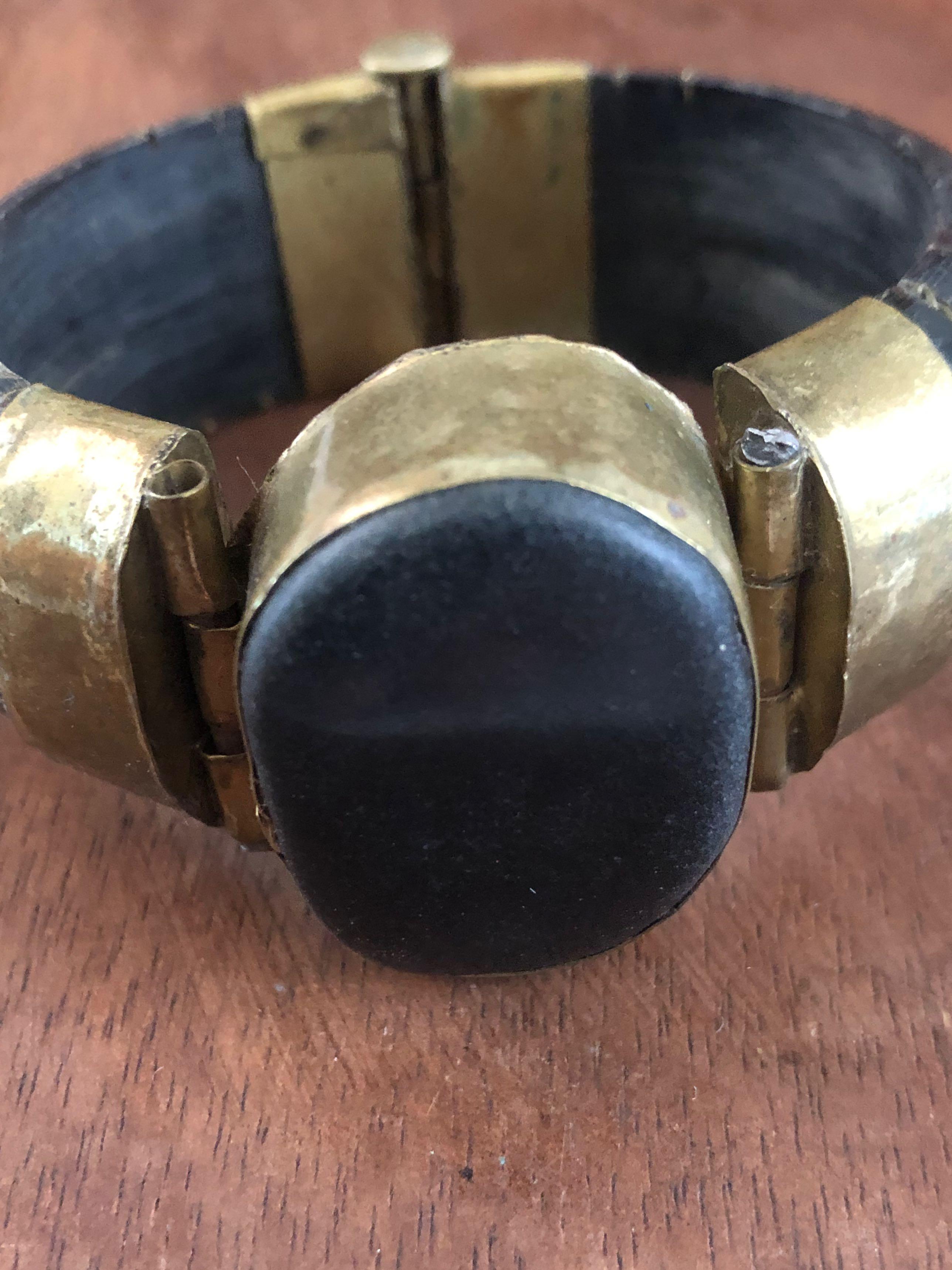 Indian Bone bangle (Category: Bracelets) located in Muntinlupa City. Submitted by declutter_with_me (Listing ID 1090277480, Image 1). Description: Last piece Indian Bone bangle with Brass inlay.