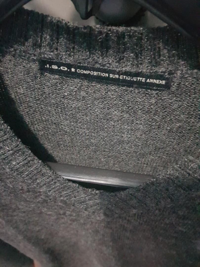 ISO Sweater (Category: Formal Shirts) located in Manila. Submitted by markrianne (Listing ID 1090350014, Image 2). Description: ISO sweater (Black charcoal / maroon) W19 L26 Excellent condition (used less than 3x office) Pick up: Cainta or Binangonan Shipping shoulder by buyer.