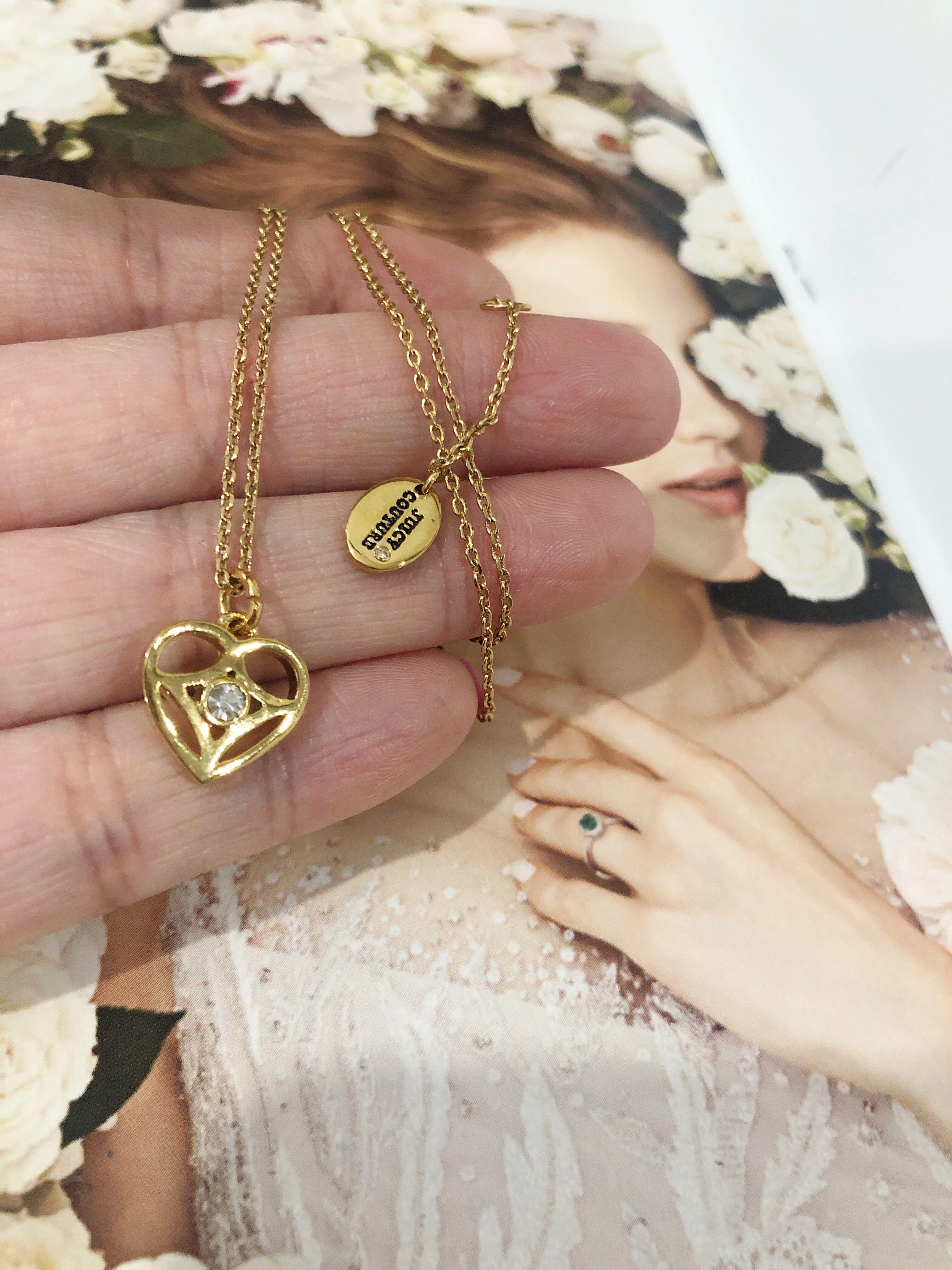 Juicy couture cheap heart pendant necklace