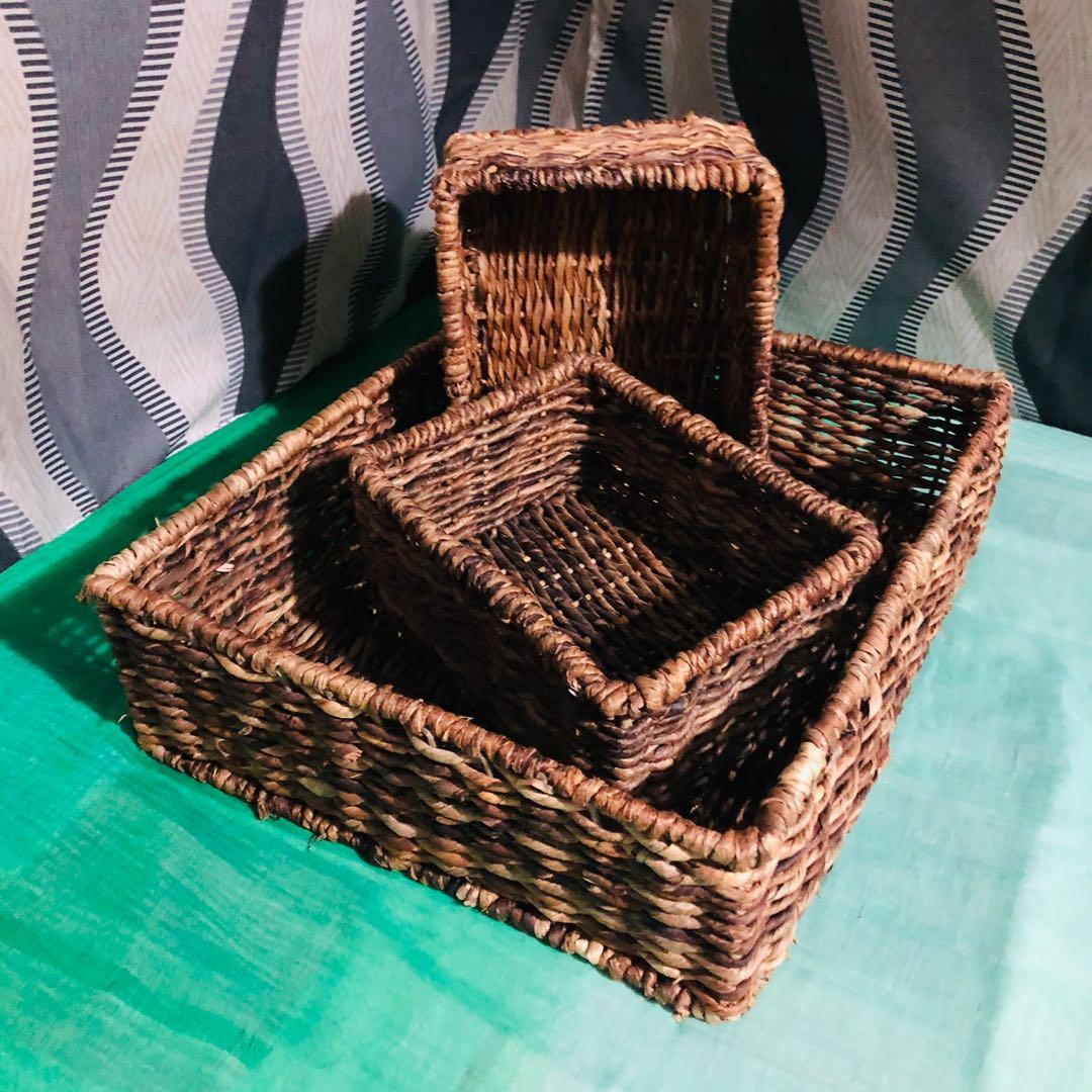 Katoto Basket Made of Abaca Storage Organizer Native Basket
