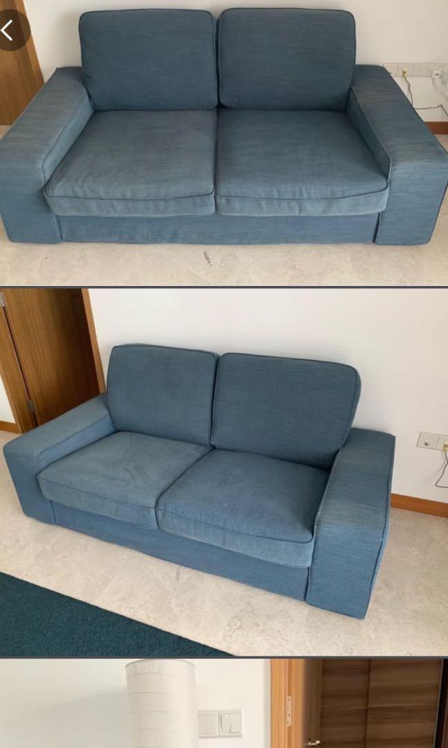 Kivik 2 seater sofa cover Hillared Blue Furniture Home Living