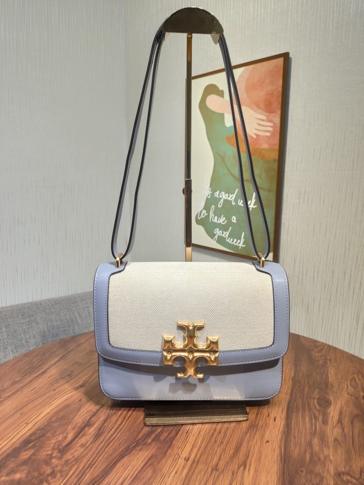 Large) Tory Burch Eleanor Bag Cloud Blue, Women's Fashion, Bags & Wallets,  Purses & Pouches on Carousell