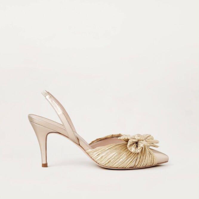 Sylvana Bow Slingback Pump Gold 