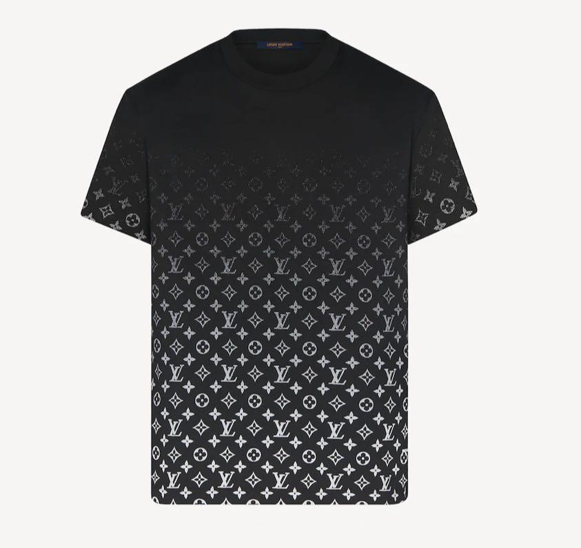 LV Monogram Gradient T-Shirt in Black, Luxury, Apparel on Carousell