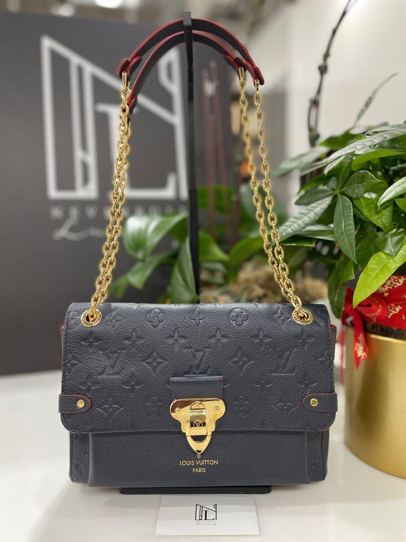 Authentic Louis Vuitton Vavin PM in Empreinte Marine Rouge Bag