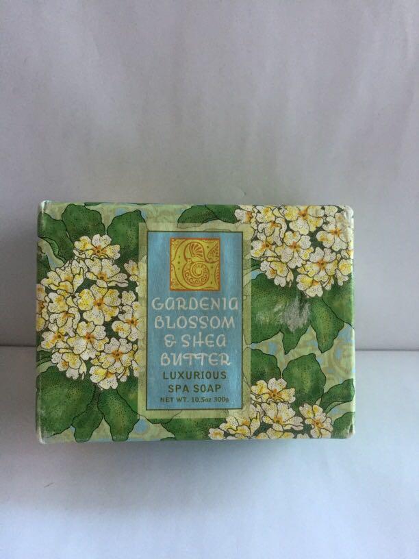 Luxurious Spa Soap made in USA (Category: Bath) located in Pasay City. Submitted by redgiftshop (Listing ID 1090321577, Image 1). Description: gardenia blossom & Shea Butter 300g directly bought in US product code: CL.