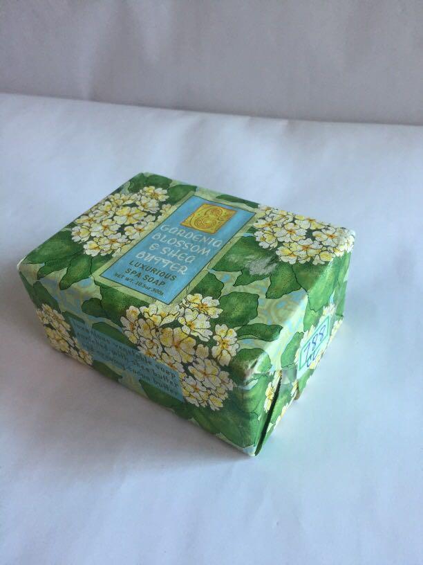 Luxurious Spa Soap made in USA (Category: Bath) located in Pasay City. Submitted by redgiftshop (Listing ID 1090321577, Image 2). Description: gardenia blossom & Shea Butter 300g directly bought in US product code: CL.