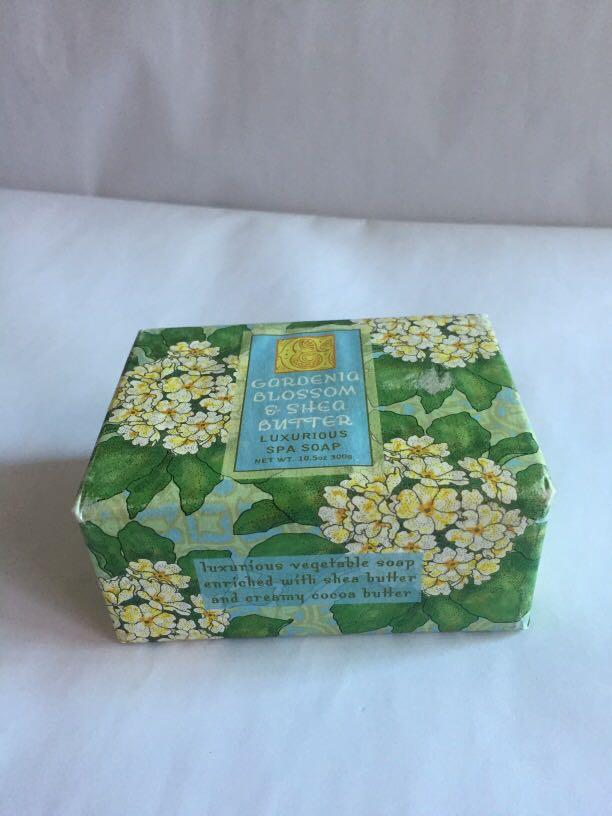 Luxurious Spa Soap made in USA (Category: Bath) located in Pasay City. Submitted by redgiftshop (Listing ID 1090321577, Image 3). Description: gardenia blossom & Shea Butter 300g directly bought in US product code: CL.