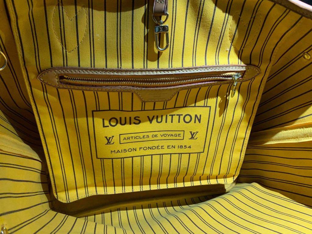 M40997 Louis Vuitton 2014 New Monogram Neverfull MM / Yellow with Pochette