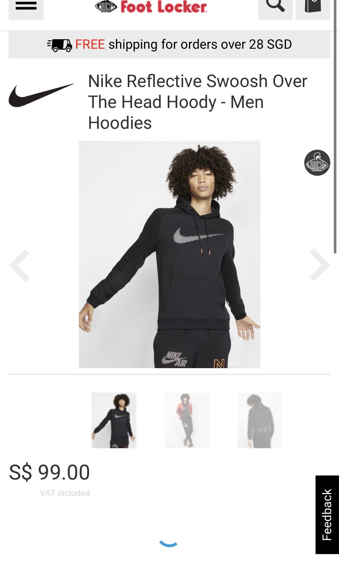 Nike reflective swoosh over the head hoody Clearance