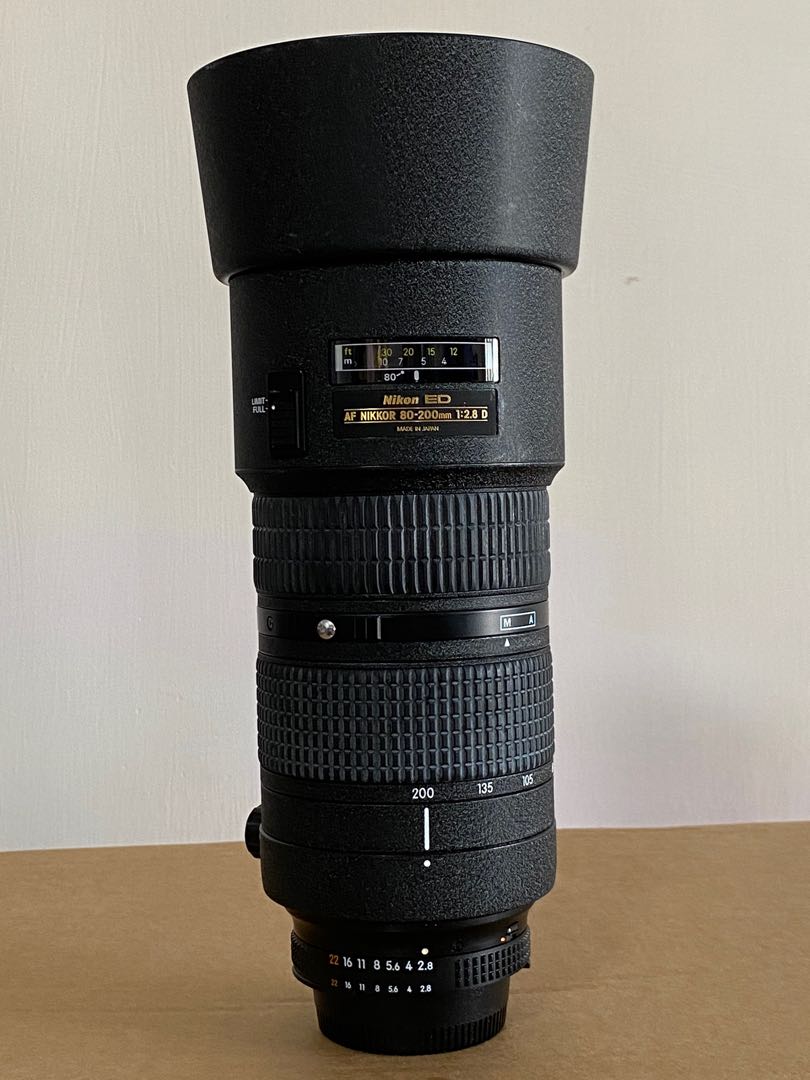 NIKON AF ZOOM-NIKKOR 80-200MM F/2.8D ED 小黑三, 攝影器材, 鏡頭及 