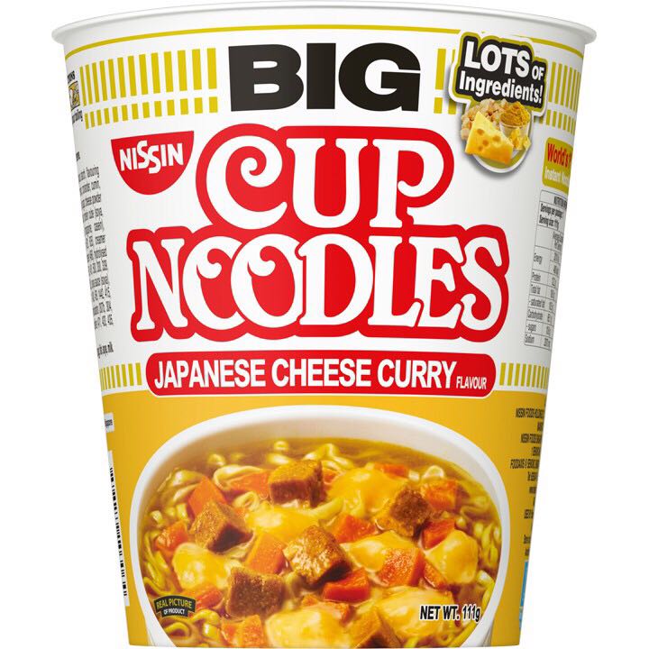 Nissin Japanese Cheese Curry Flavor Big Cup Noodles 111g, Food & Drinks, Packaged & Instant Food