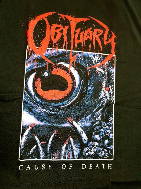 Obituary Cause of Death T Shirt Death Metal Men s Fashion Tops