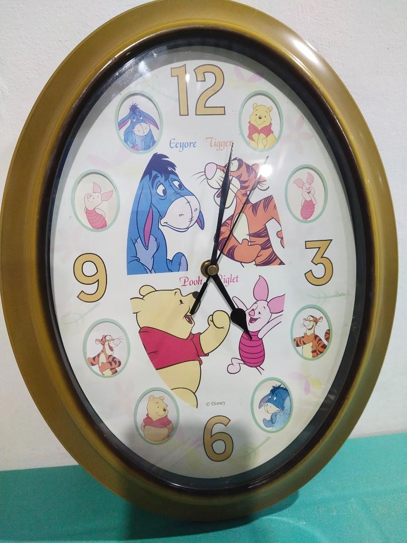 Pooh Piglet Photo Frame Wall Clock In 1