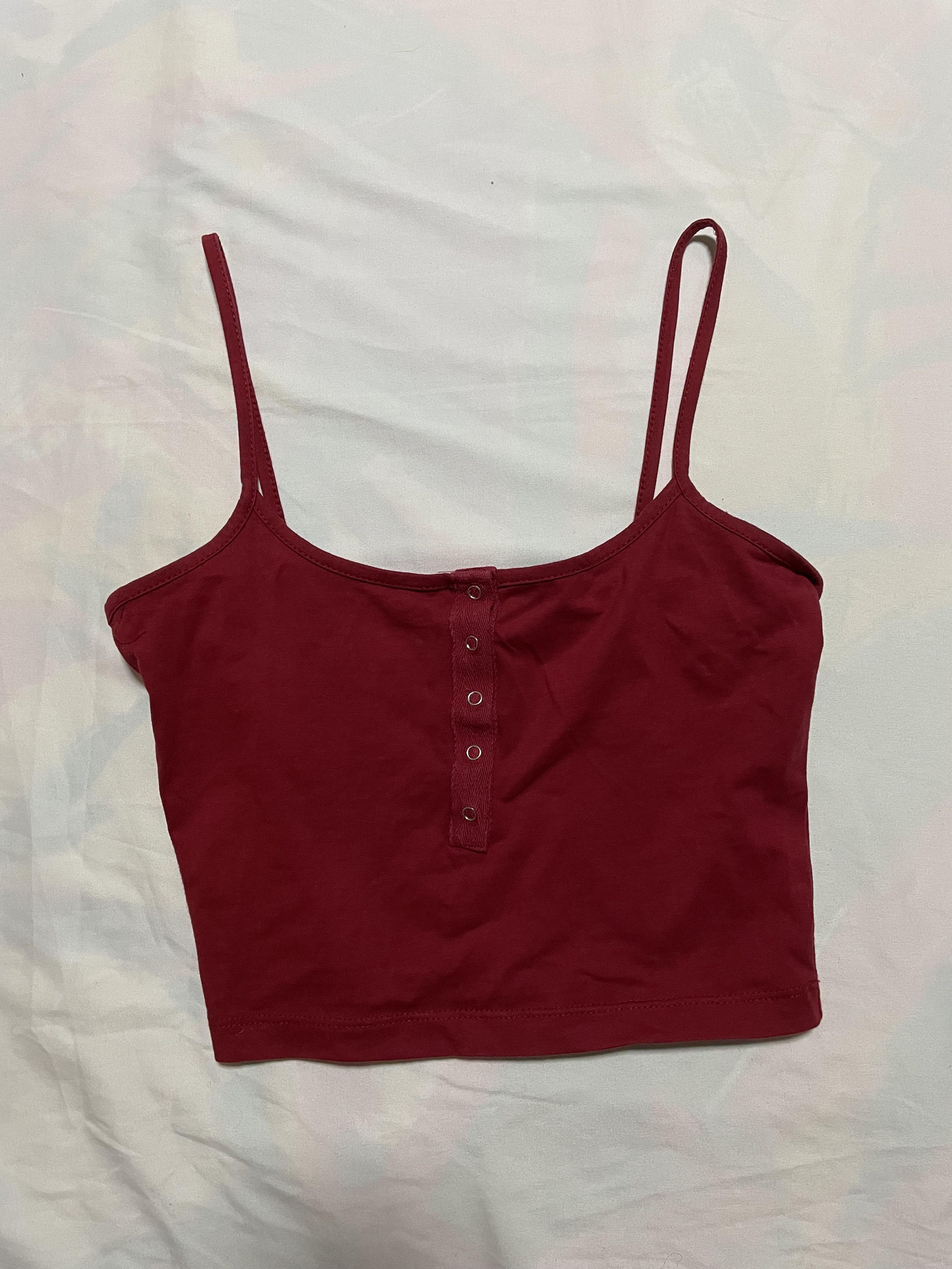 Red spaghetti hotsell tank top