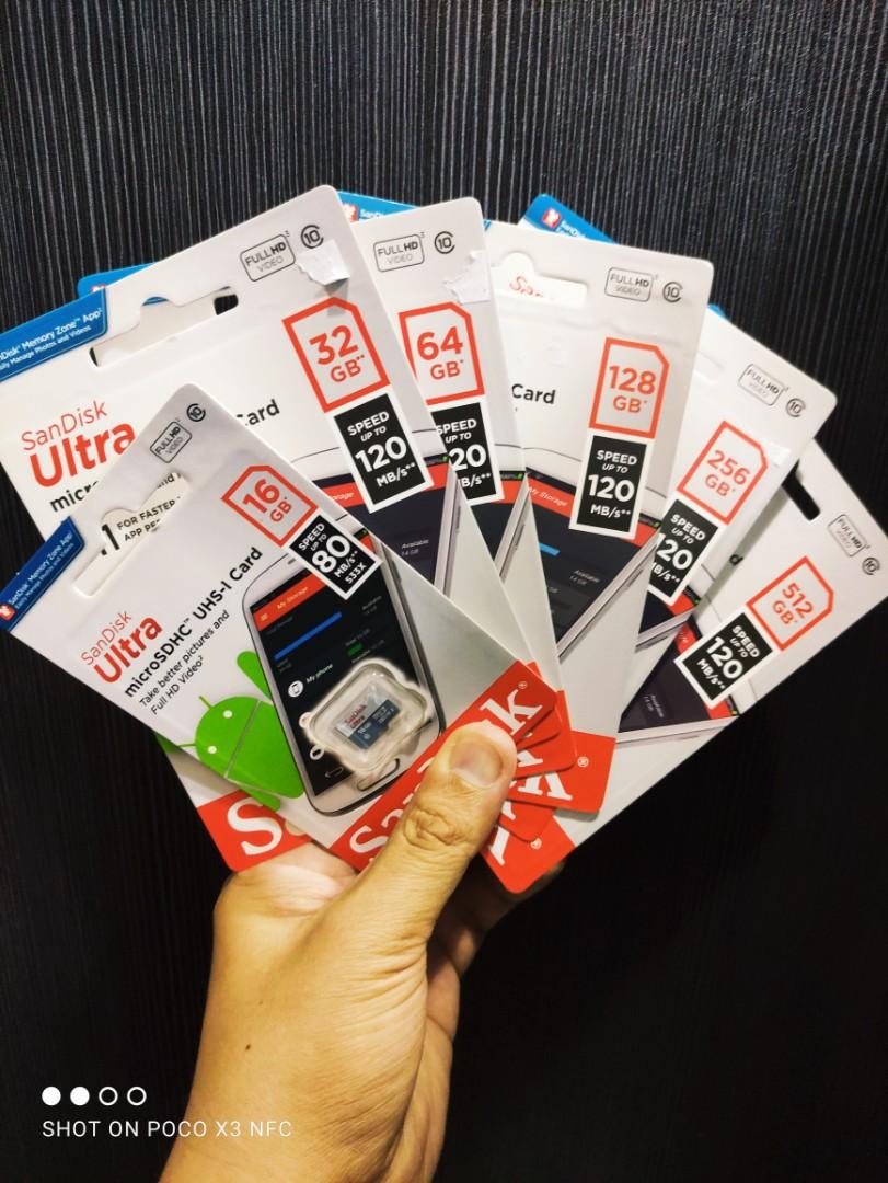 Sandisk Memory Cards(Original) (Category: Memory & SD Cards) located in Makati City. Submitted by yomyom_onlineshop (Listing ID 1090292645, Image 2). Description: For Sale Only Brandnew Sealed 512GB-4,995 256GB-3495 128GB-1495 64GB-995 32GB-595 16GB-399 No To trade Delivery within the day Taguig Market Market Can book Via lalamove Less Time Less Effort Cod,Gcash,Banktransfer.