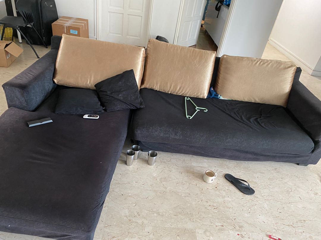 Sofa set give away, Furniture & Home Living, Furniture, Sofas on Carousell