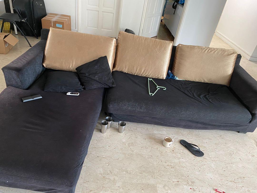 Sofa set give away, Furniture & Home Living, Furniture, Sofas on Carousell