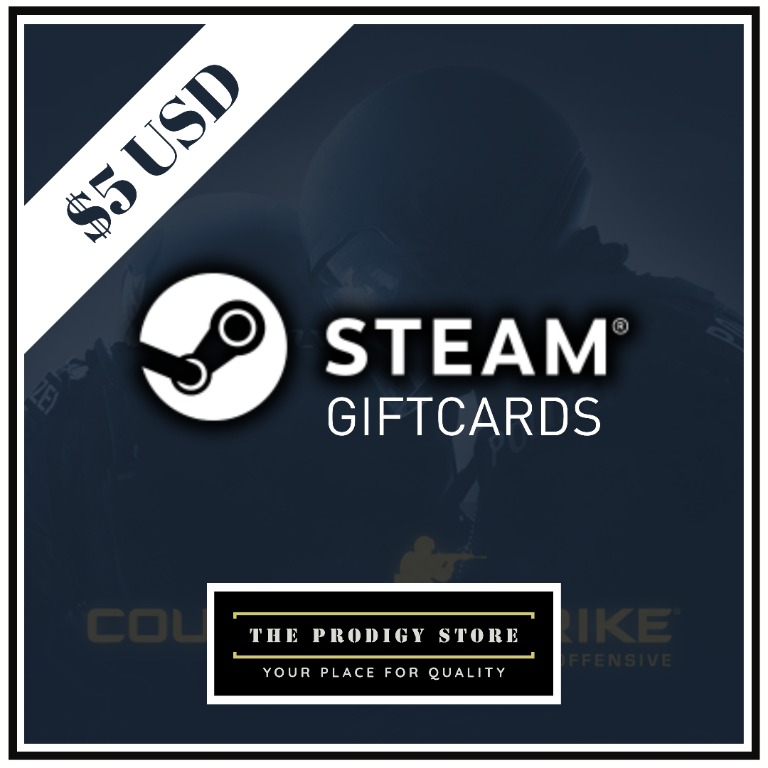 Steam Gift Card 5 USD, Video Gaming, Gaming Accessories, Game Gift