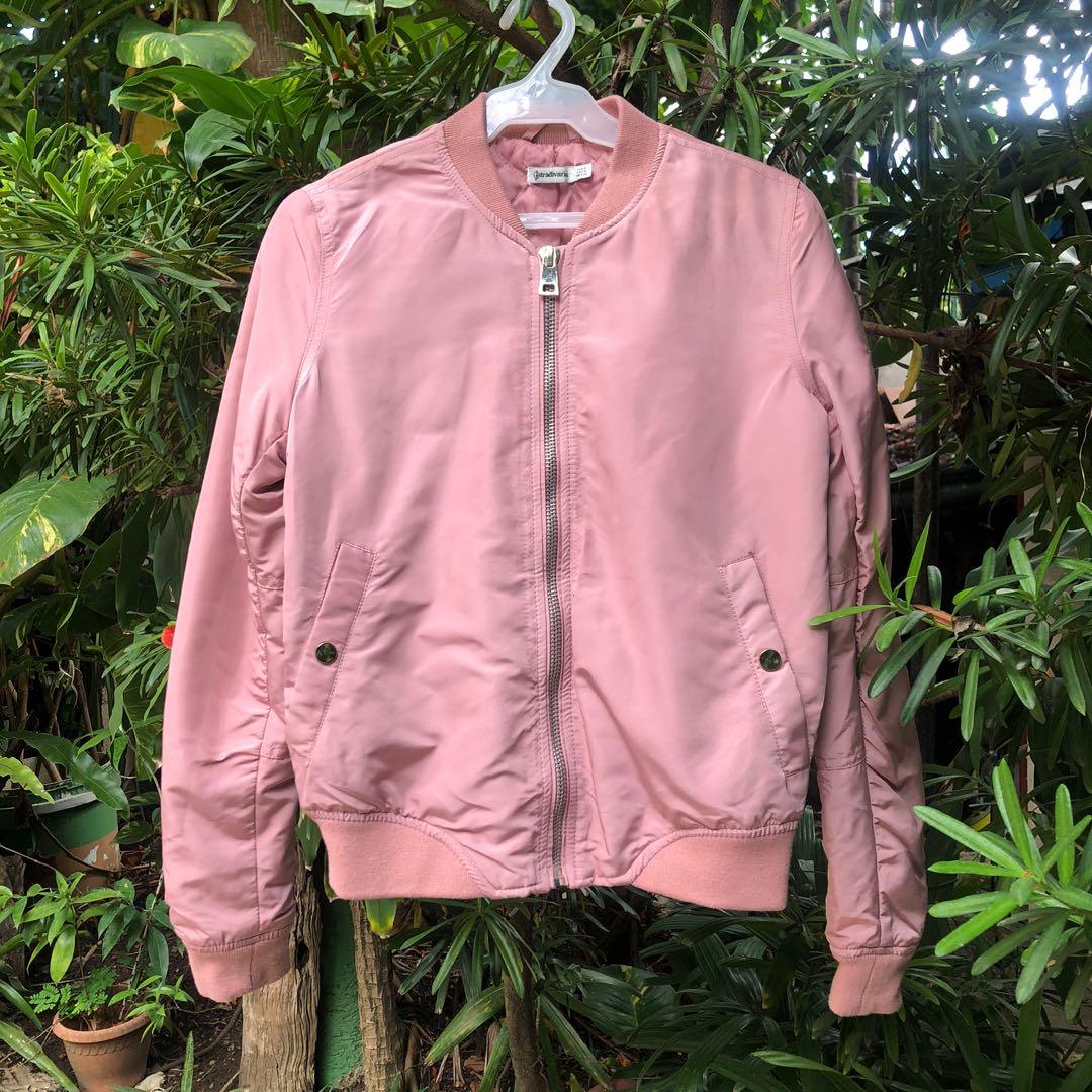 Stradivarius Pink Bomber Jacket Women s Fashion Coats Jackets